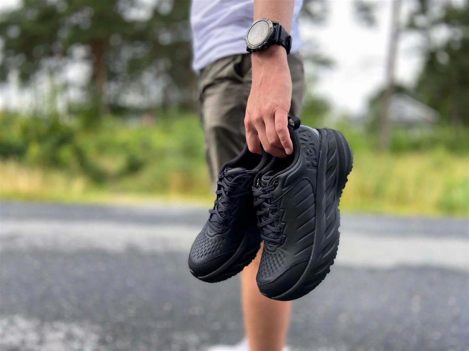 Hoka M BONDI SR Black  /  Black (HOKA er litt liten – ta en størrelse opp.)