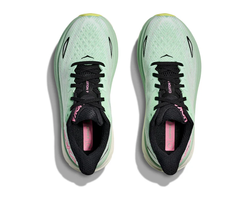 Hoka W CLIFTON 9 Mint Fluorite / Snow Melt (HOKA er litt liten – ta en størrelse opp.)