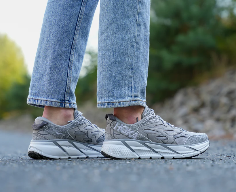 Hoka U CLIFTON L SUEDE TP Galactic Grey / Satellite Grey (HOKA er litt liten – ta en størrelse opp.)