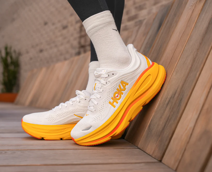 Hoka W BONDI 9 Frost / Sunflower (HOKA er litt liten – ta en størrelse opp.)