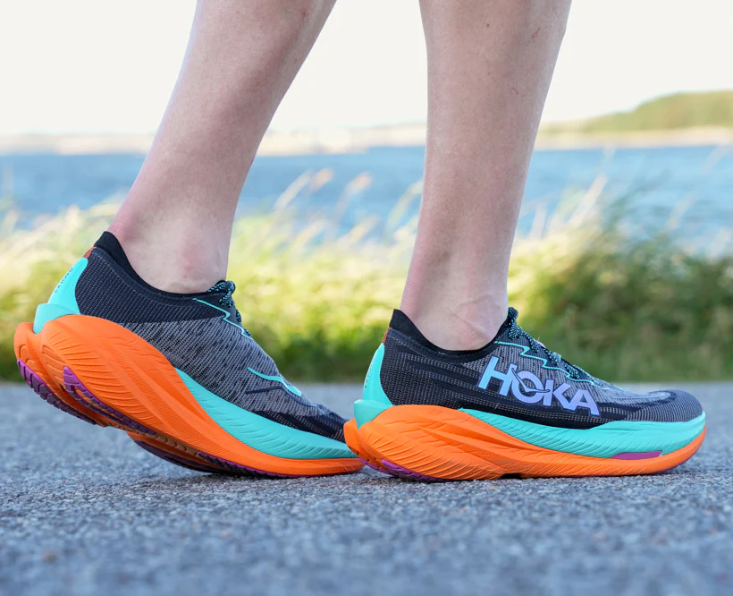 Hoka M MACH X 2 WIDE Black / Electric Aqua (HOKA er litt liten – ta en størrelse opp.)