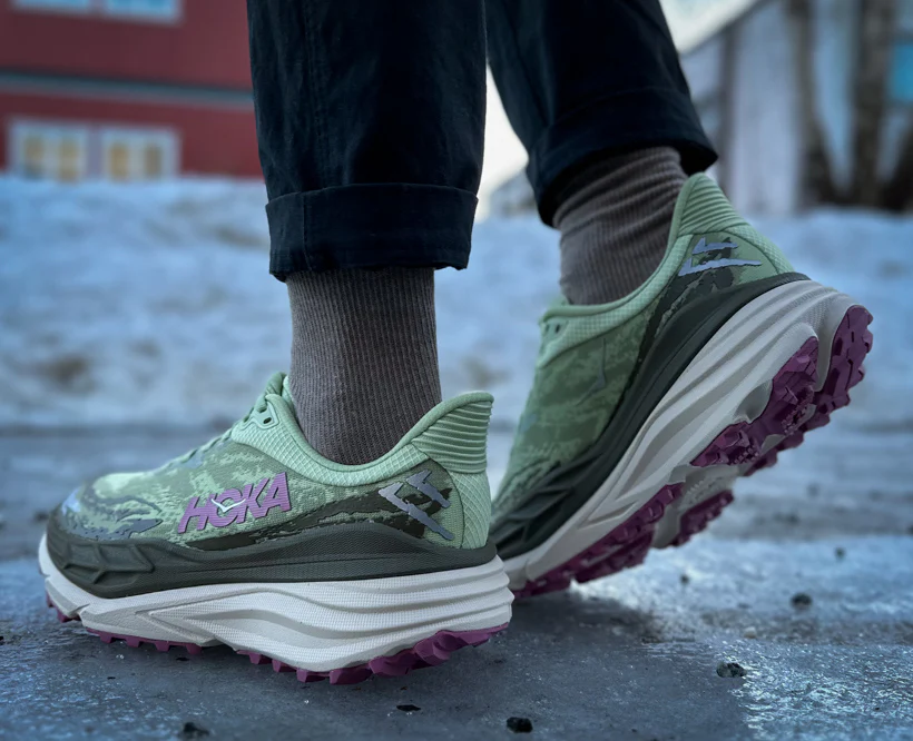 Hoka W STINSON 7 Seed Green / Beet Root (HOKA er litt liten – ta en størrelse opp.)