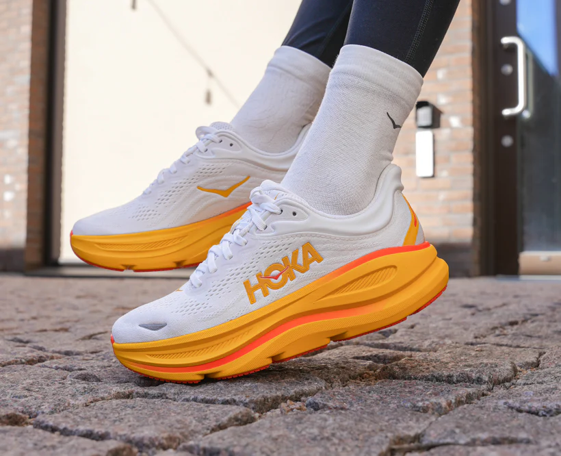 Hoka W BONDI 9 Frost / Sunflower (HOKA er litt liten – ta en størrelse opp.)