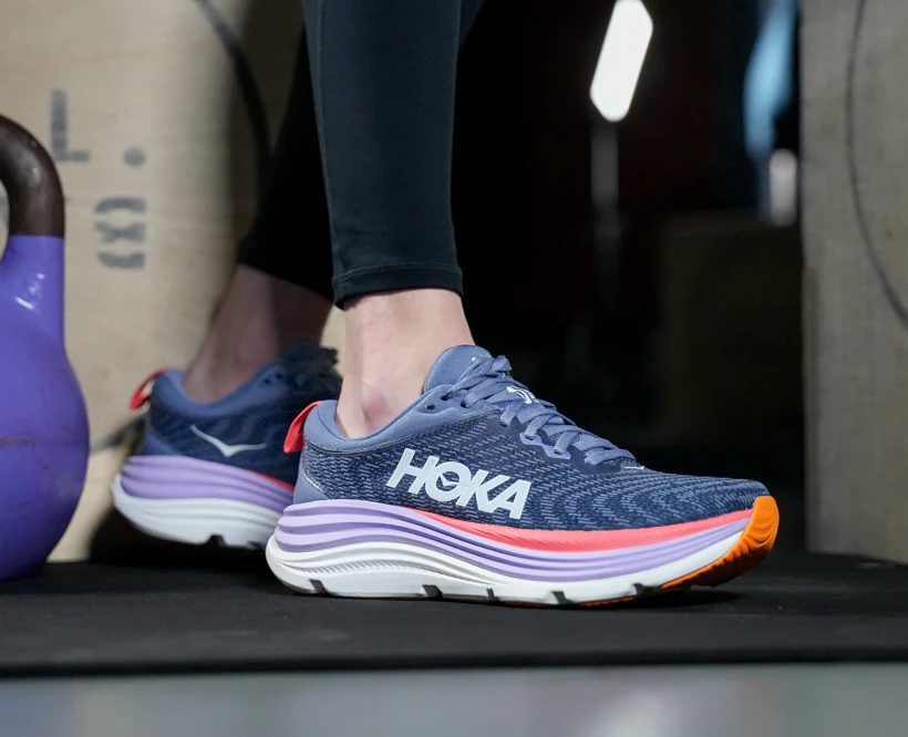 Hoka W GAVIOTA 5 Anchor / Grapefruit (HOKA er litt liten – ta en størrelse opp.)