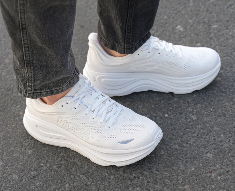 Hoka M BONDI 9 White / White (HOKA er litt liten – ta en størrelse opp.)