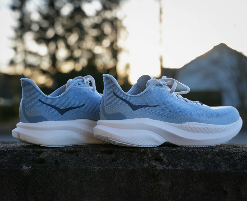 Hoka W MACH 6 LA Drizzle / White (HOKA er litt liten – ta en størrelse opp.)