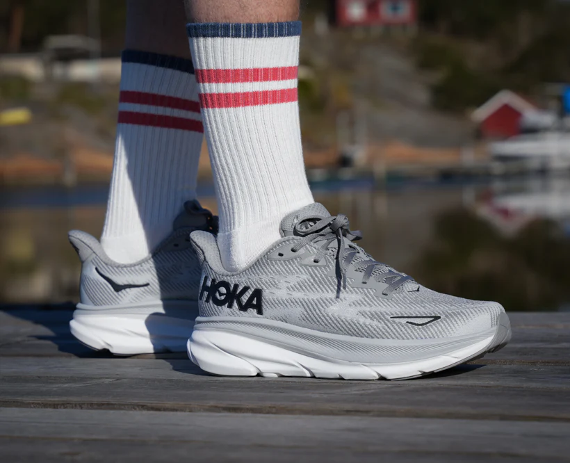 Hoka M CLIFTON 9 Harbor Mist / Black (HOKA er litt liten – ta en størrelse opp.)