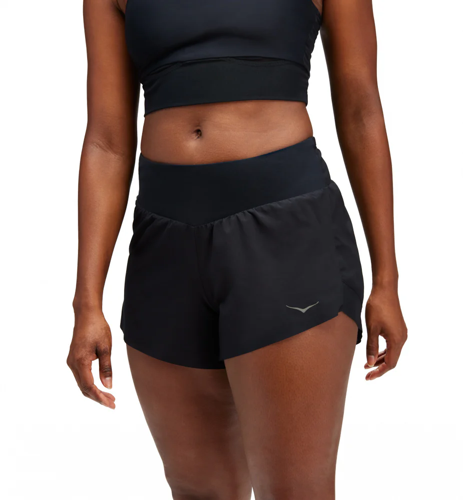 Hoka W GLIDE 4'' SHORT Black (HOKA er litt liten – ta en størrelse opp.)
