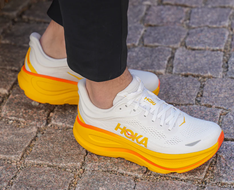 Hoka M BONDI 9 Frost / Sunflower (HOKA er litt liten – ta en størrelse opp.)