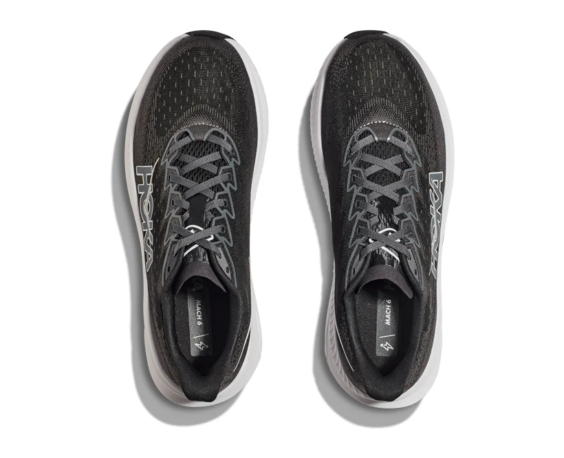 Hoka M MACH 6 WIDE Black / White (HOKA er litt liten – ta en størrelse opp.)