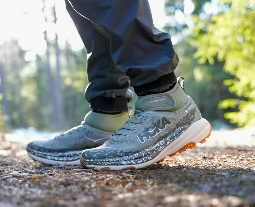 Hoka M SPEEDGOAT 6 MID GTX Sea Moss / Oat Milk (HOKA er litt liten – ta en størrelse opp.)