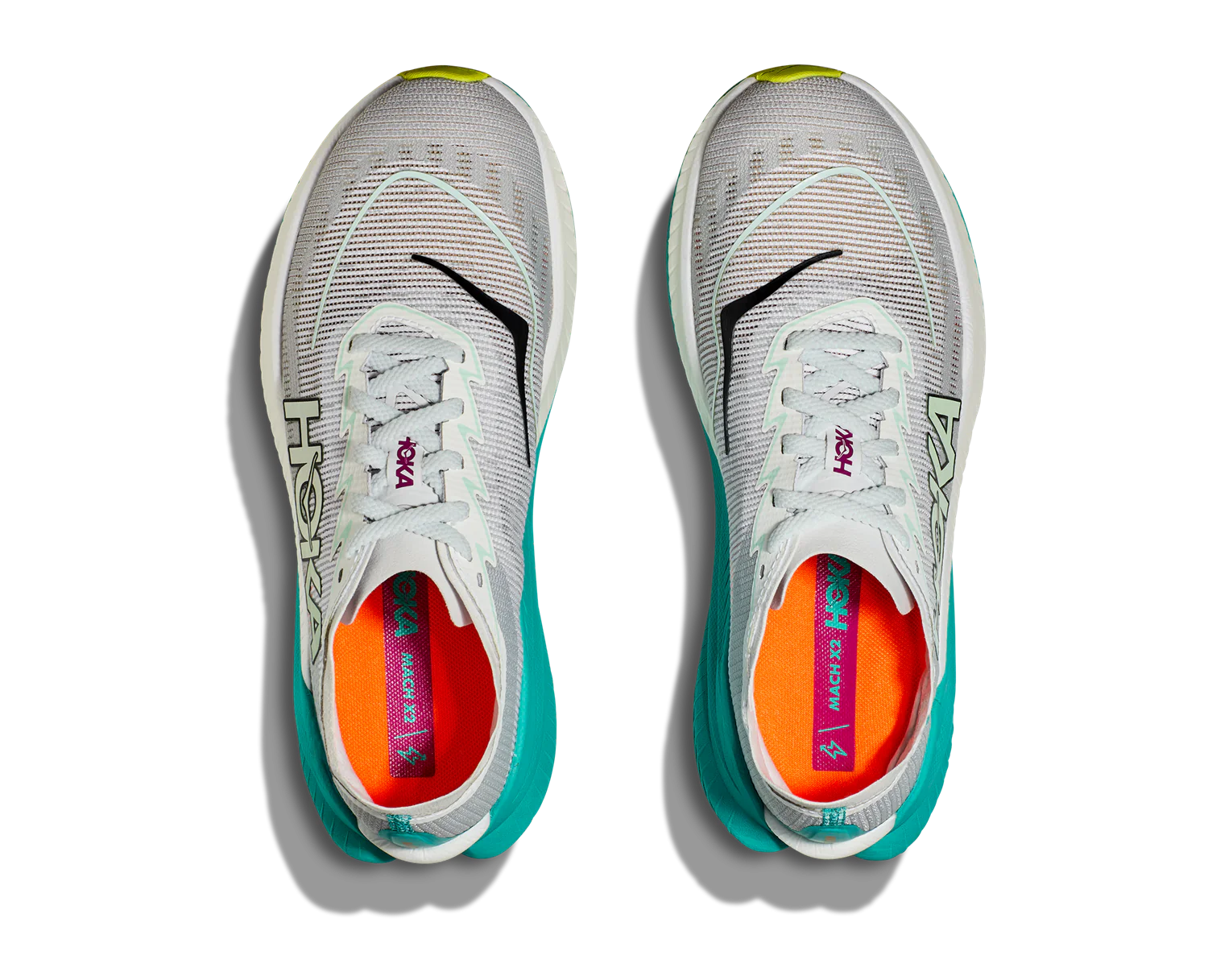 Hoka W MACH X 2 Frost / Electric Aqua (HOKA er litt liten – ta en størrelse opp.)