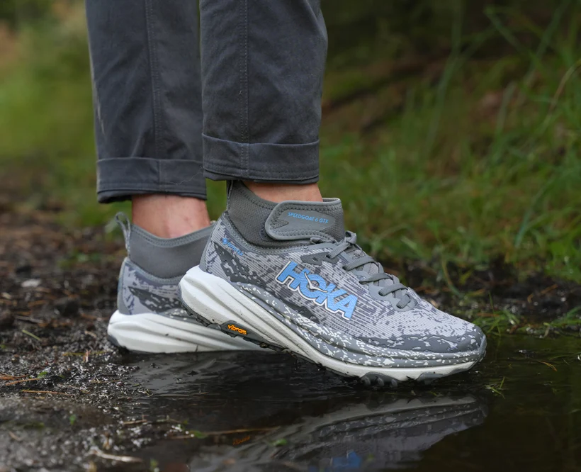 Hoka W SPEEDGOAT 6 MID GTX Asteroid / Cosmic Grey (HOKA er litt liten – ta en størrelse opp.)