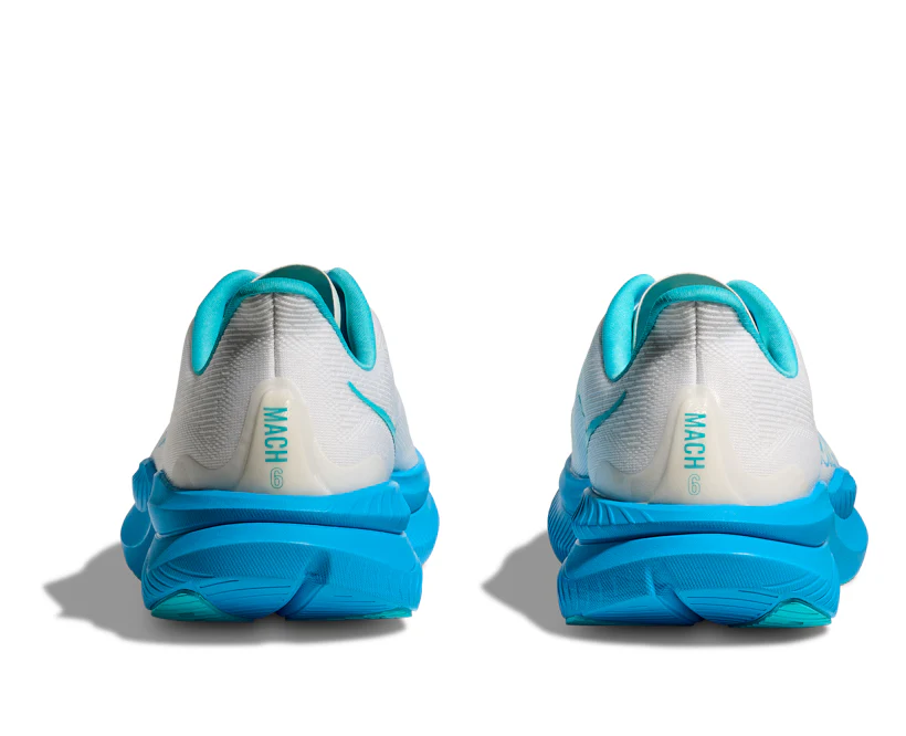 Hoka M MACH 6 White / Skyward Blue (HOKA er litt liten – ta en størrelse opp.)