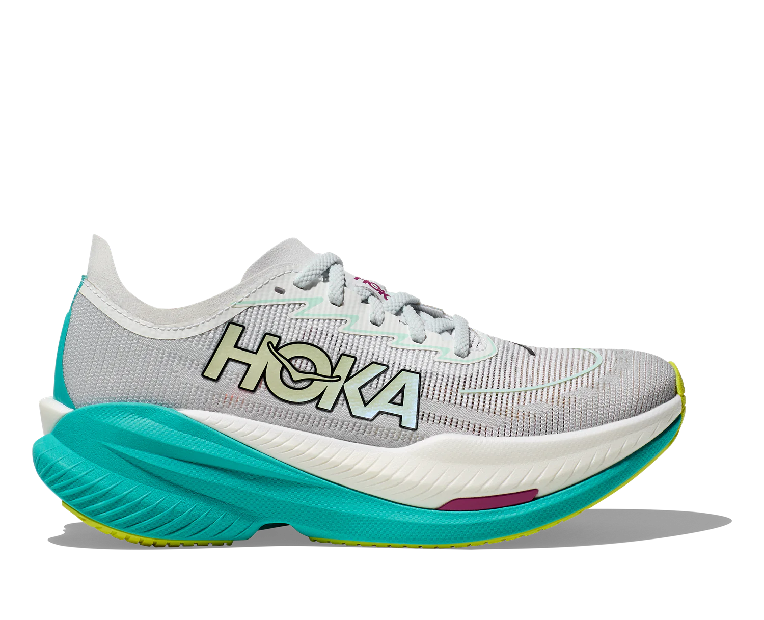 Hoka W MACH X 2 Frost / Electric Aqua (HOKA er litt liten – ta en størrelse opp.)