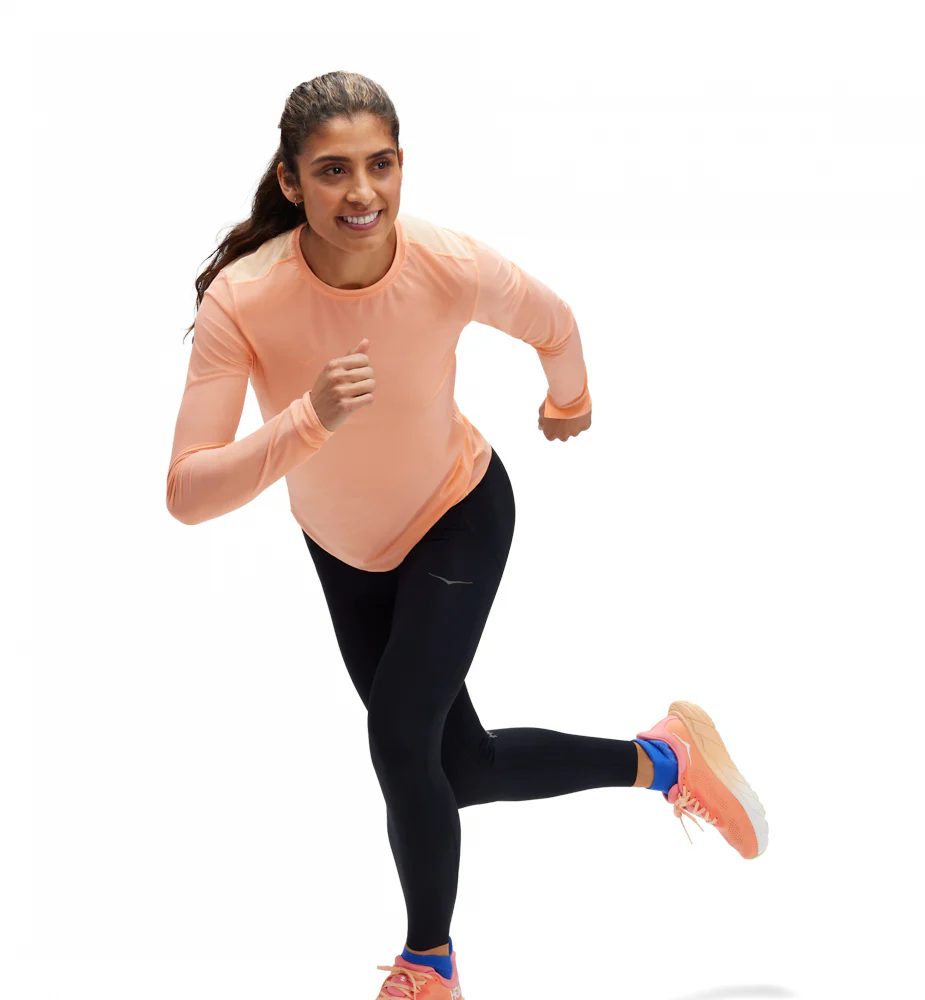 Hoka W AIROLITE RUN LONG SLEEVE Papaya (HOKA er litt liten – ta en størrelse opp.)