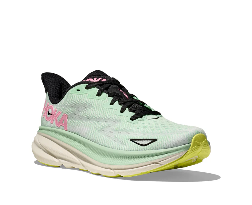 Hoka W CLIFTON 9 Mint Fluorite / Snow Melt (HOKA er litt liten – ta en størrelse opp.)