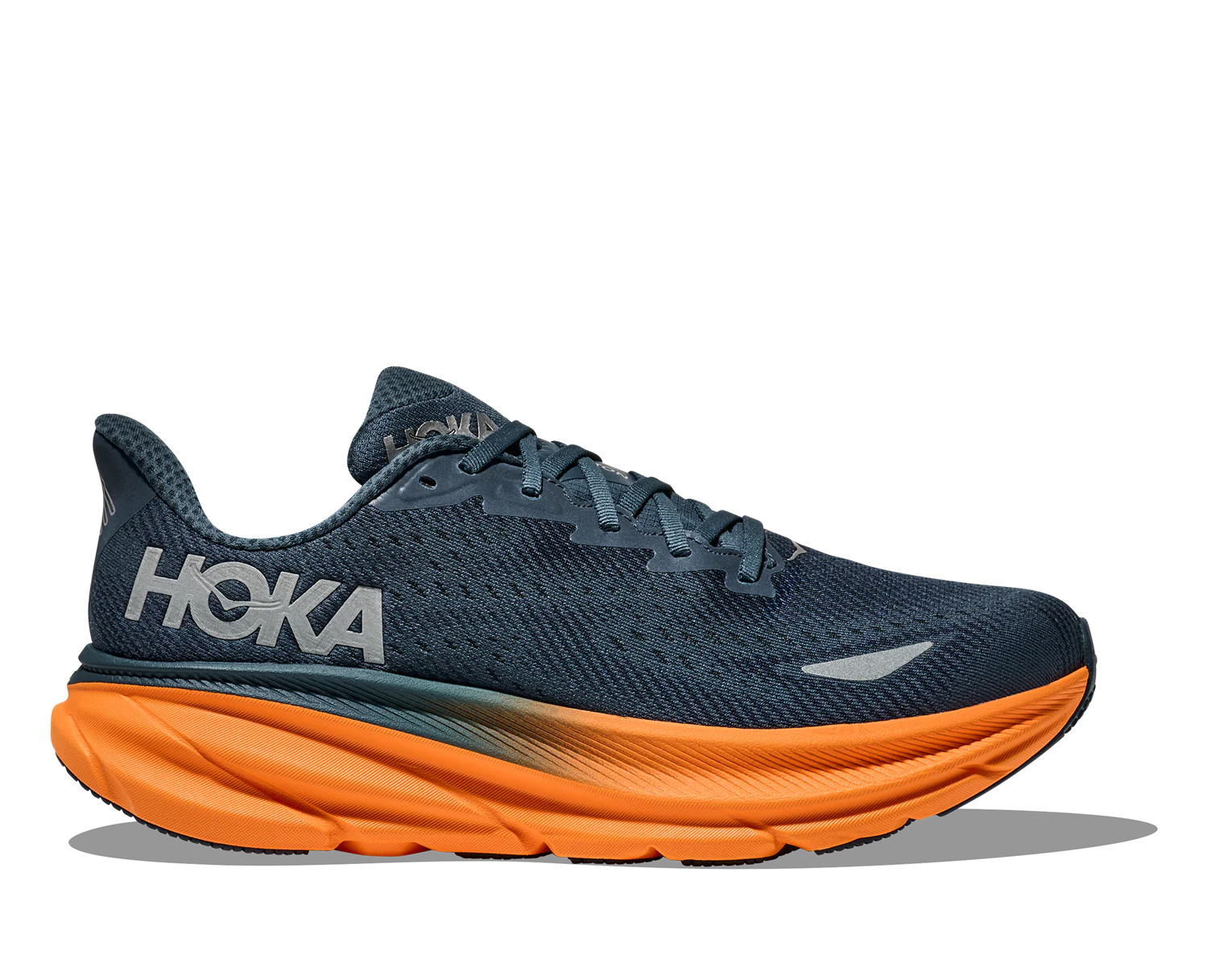 Hoka M CLIFTON 9 GTX Stormy Skies / Orange Zest (HOKA er litt liten – ta en størrelse opp.)