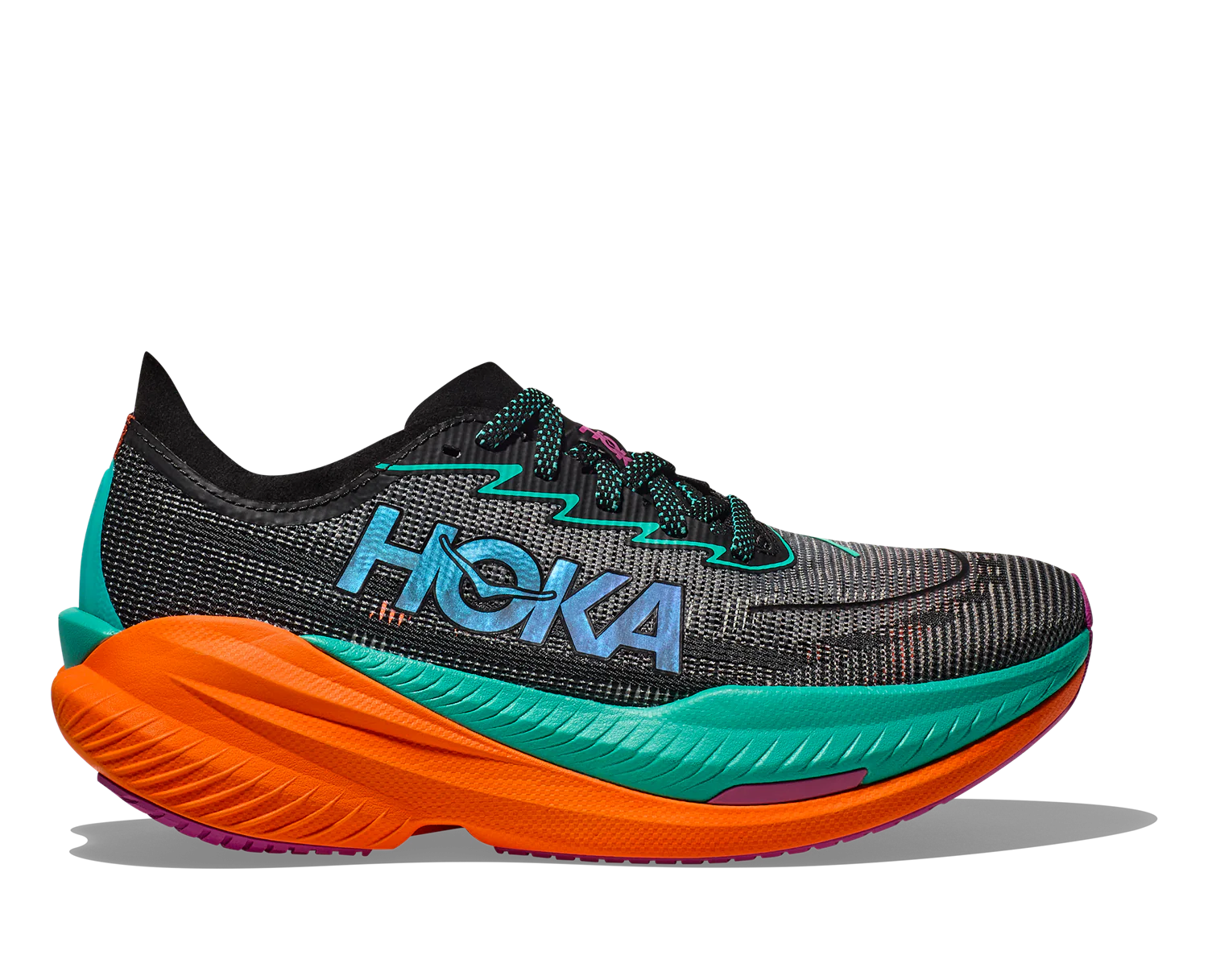 Hoka M MACH X 2 WIDE Black / Electric Aqua (HOKA er litt liten – ta en størrelse opp.)
