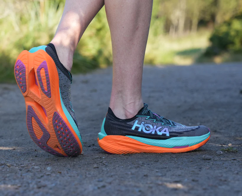 Hoka M MACH X 2 Black / Electric Aqua (HOKA er litt liten – ta en størrelse opp.)