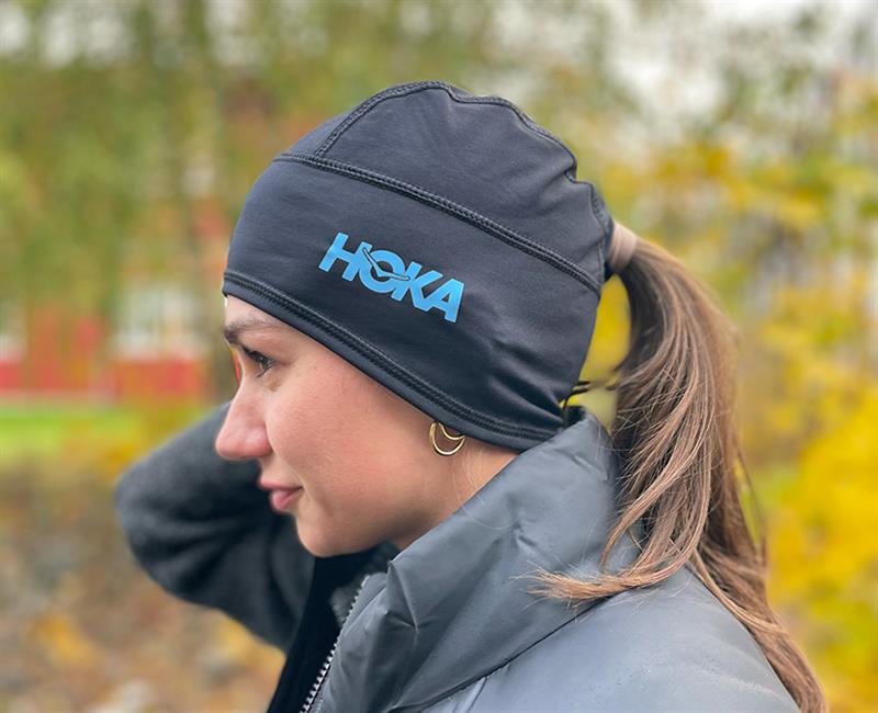 Hoka U RUN FLEECE BEANIE Black (HOKA er litt liten – ta en størrelse opp.)