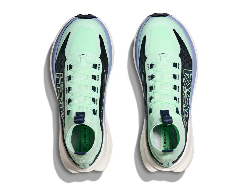 Hoka W TECTON X 3 Mint Fluorite / Varsity Navy (HOKA er litt liten – ta en størrelse opp.)