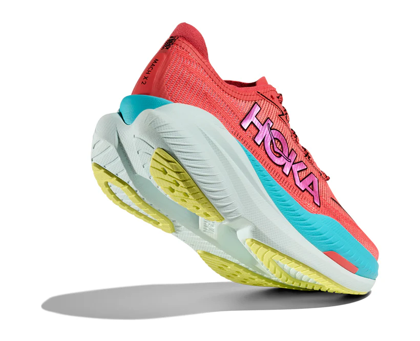 Hoka M MACH X 2 Grapefruit / Electric Coral (HOKA er litt liten – ta en størrelse opp.)