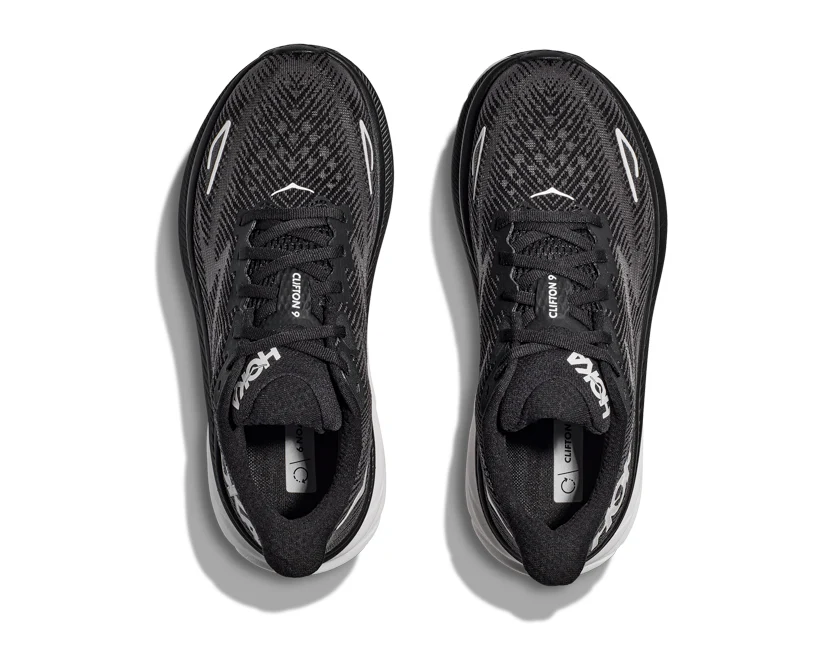 Hoka M CLIFTON 9 Black / White (HOKA er litt liten – ta en størrelse opp.)