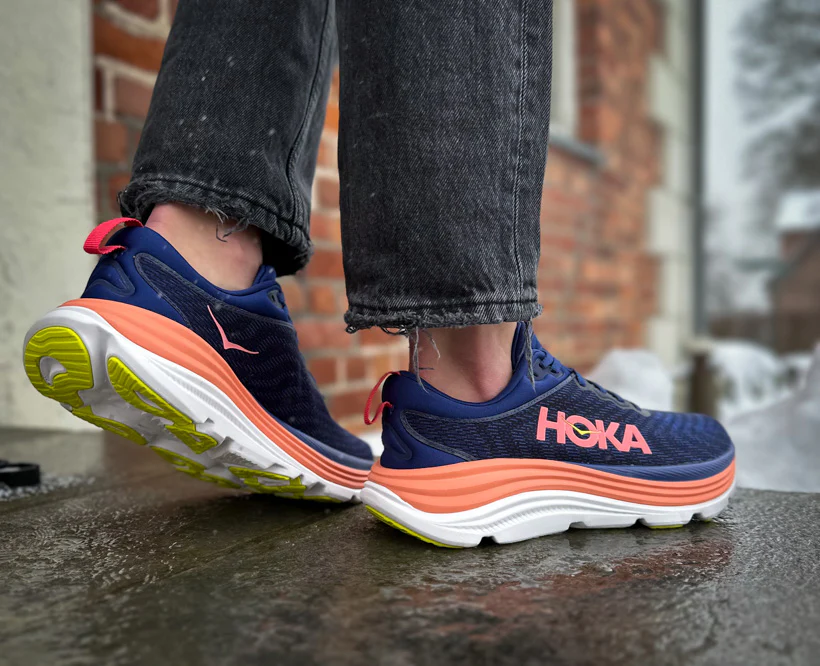 Hoka W GAVIOTA 5 WIDE Evening Sky / Coral (HOKA er litt liten – ta en størrelse opp.)