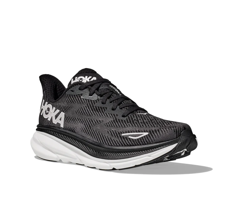 Hoka M CLIFTON 9 Black / White (HOKA er litt liten – ta en størrelse opp.)