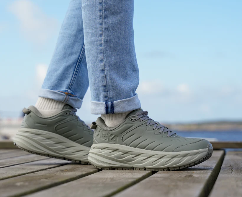 BONDI 8 Harbour Mist/Lunar Rock (HOKA er litt liten – ta en størrelse opp.)