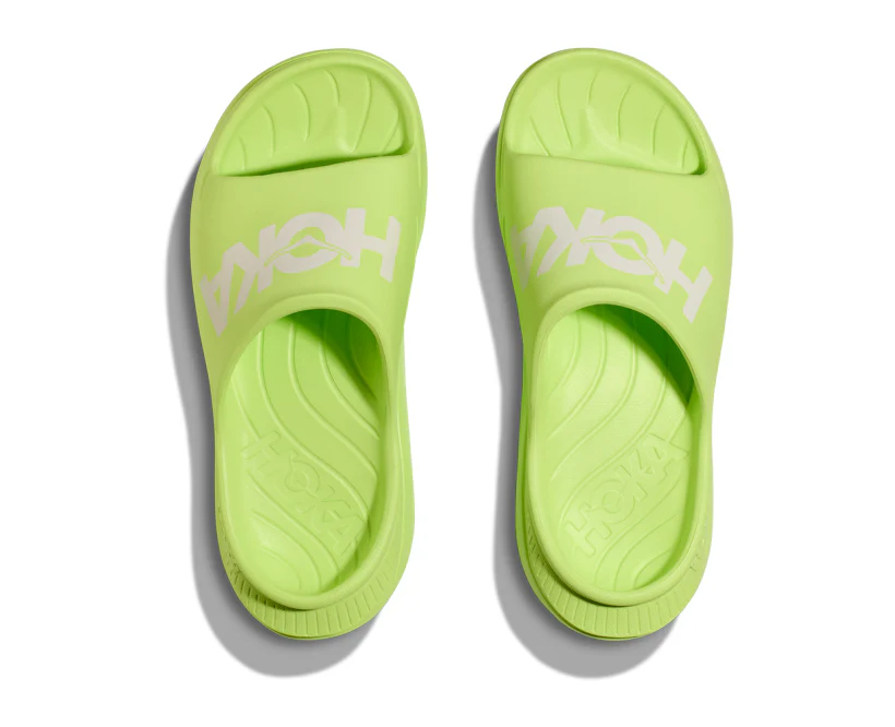 Hoka U ORA ATHLETIC SLIDE Lettuce / White (HOKA er litt liten – ta en størrelse opp.)