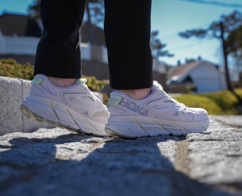 Hoka U CLIFTON L SUEDE Vaporous / Barley (HOKA er litt liten – ta en størrelse opp.)