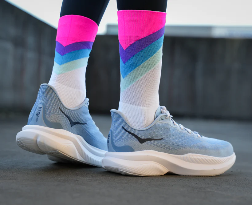 Hoka W MACH 6 LA Drizzle / White (HOKA er litt liten – ta en størrelse opp.)