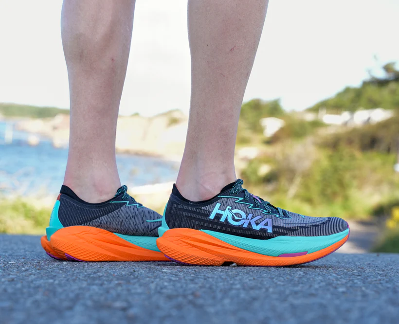 Hoka M MACH X 2 Black / Electric Aqua (HOKA er litt liten – ta en størrelse opp.)