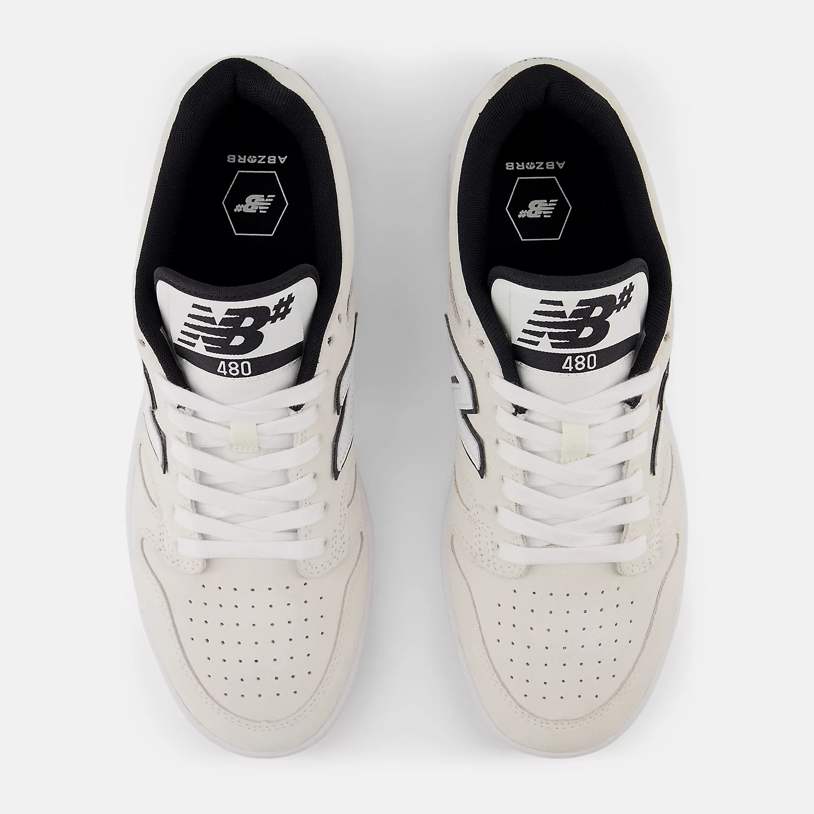 New Balance Unisex Lifestyle 480 Sneakers -  Men's/Women's-White with Black