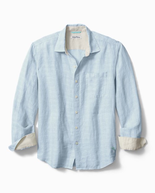 Big and Tall Ventana Plaid Linen Shirt
