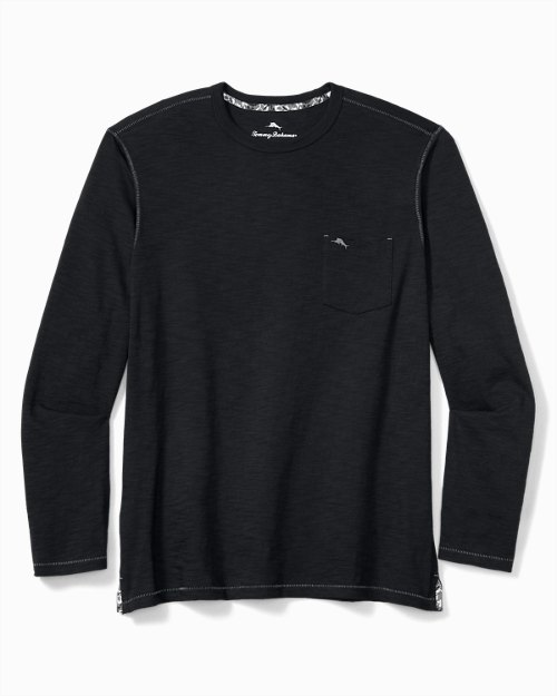 Big and Tall Bali Beach Crewneck Long-Sleeve Shirt