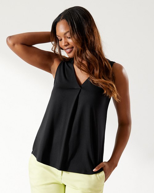 Kauai Box Pleat Tank Top