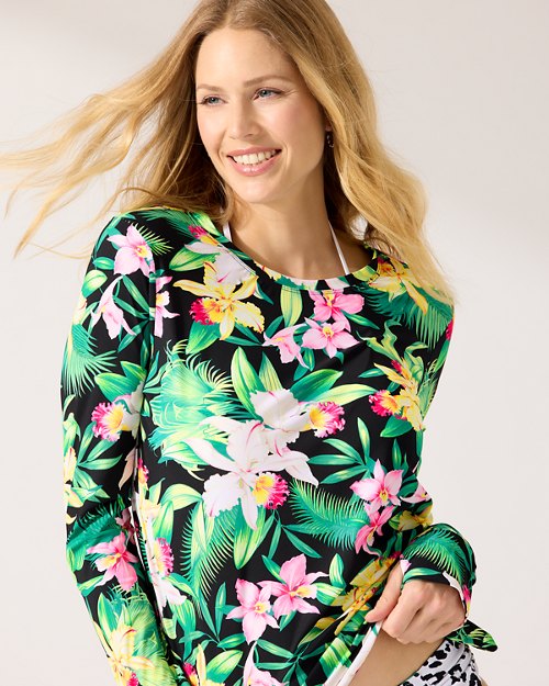 Orchid Garden Pullover Rash Guard