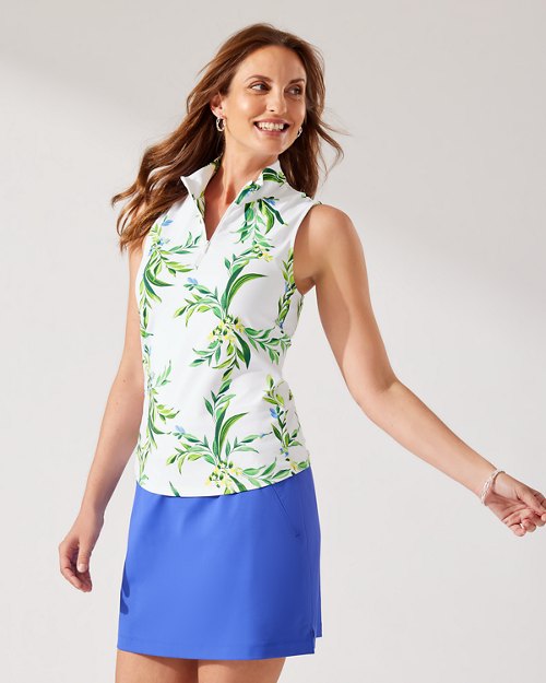Aubrey Floral Glow IslandZone Mock Top