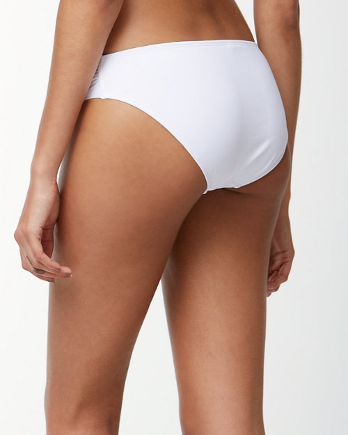Pearl Shirred Hipster Bikini Bottoms