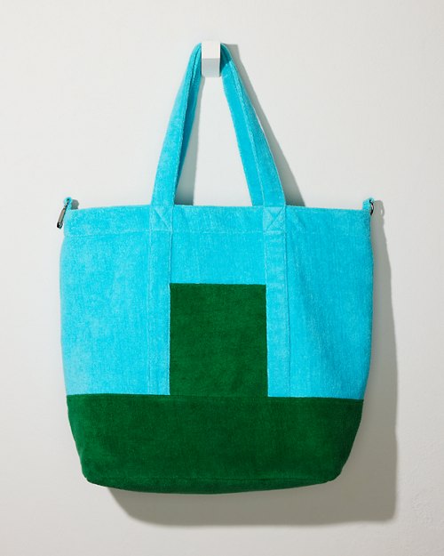 Terry Block Rocker Tote