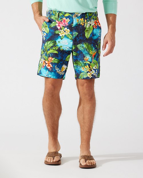 Artist Series 23 Serene Seaside 8-Inch Linen-Cotton Blend Shorts