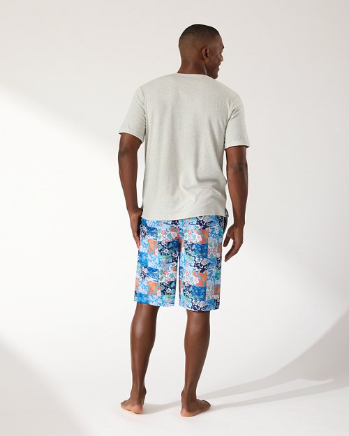 Big and Tall Woven Pajama Short Set