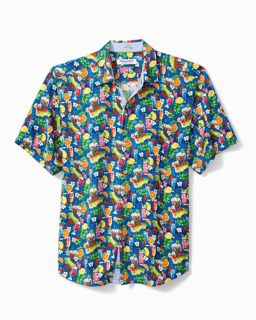 Big and Tall Veracruz Cay Happy Hour Camp Shirt