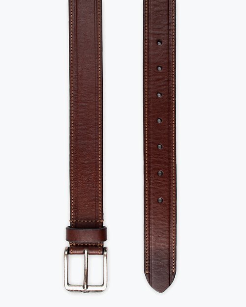 Embossed Edge Leather Belt