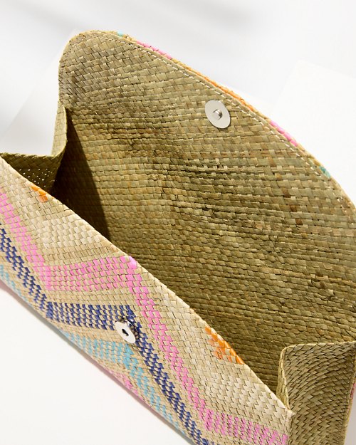 Mia Natural Zigzag Clutch