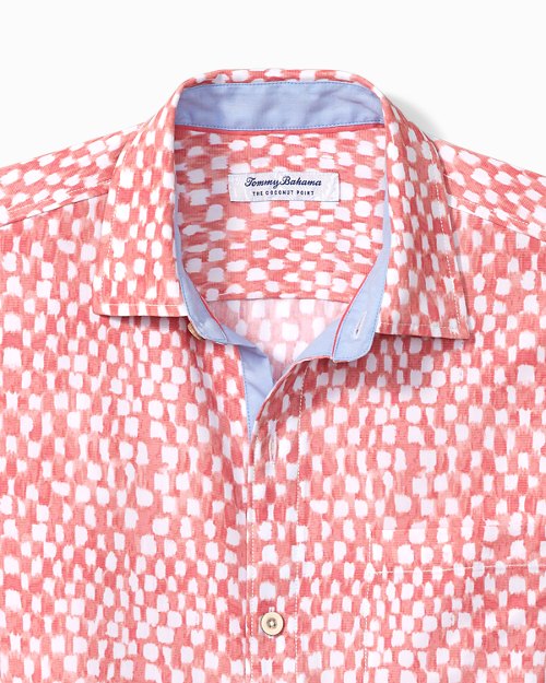 Big and Tall Coconut Point Sandbar Geo IslandZone Camp Shirt