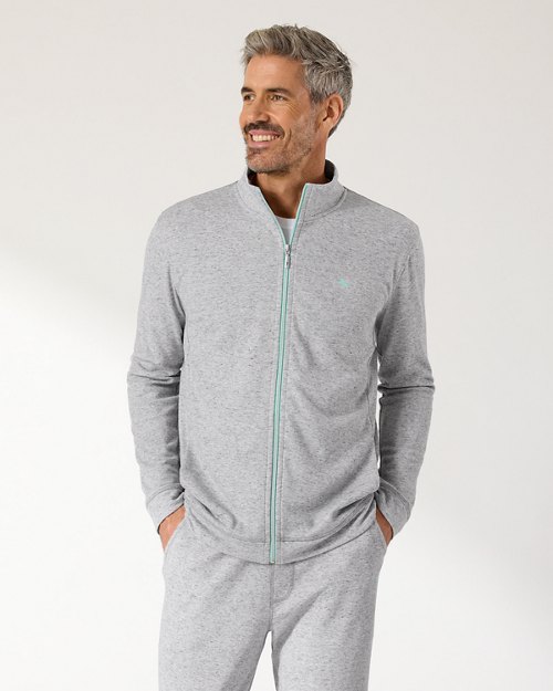 Big and Tall Piqué Lounge Full-Zip Sweatshirt